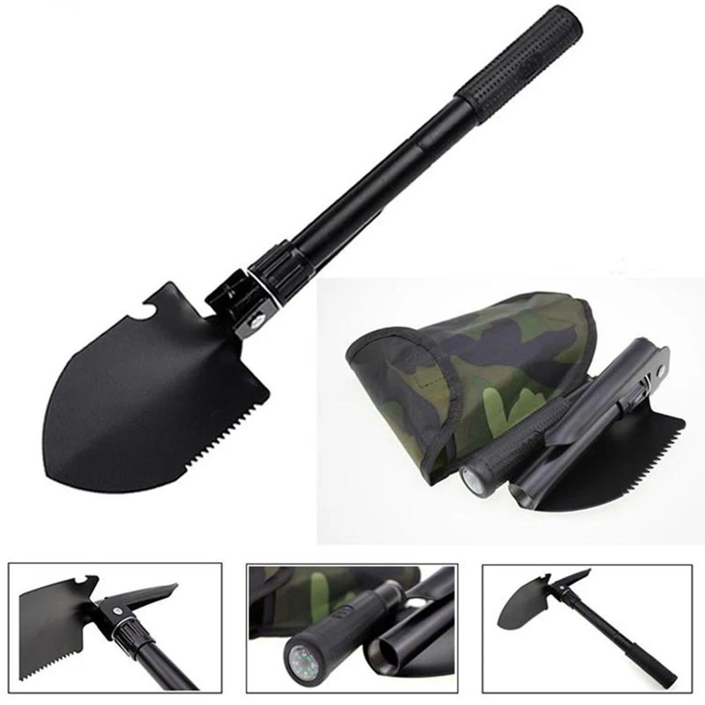 

Multifunctional Folding Shovel for Motorist, Portable Survival Shovel, Camping Tool