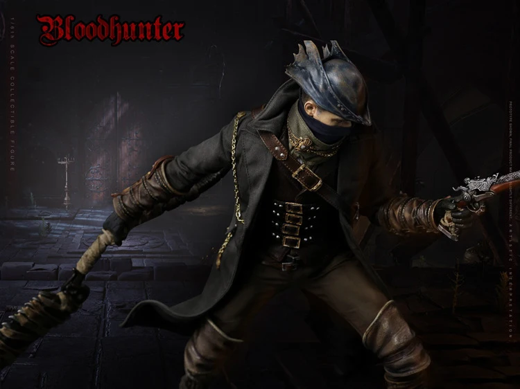 

Коллекционная фигурка в наличии, полный комплект, VM-024 масштабе 1/6, экшн-фигурка охотника за кровью с головой, оружие, кукла