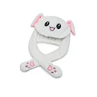 Новинка 2021, женская шапка с заячьими ушками, шапка с подвижными ушками кролика из плюша, шапка с подвижными ушками для женщиндетейдевочек