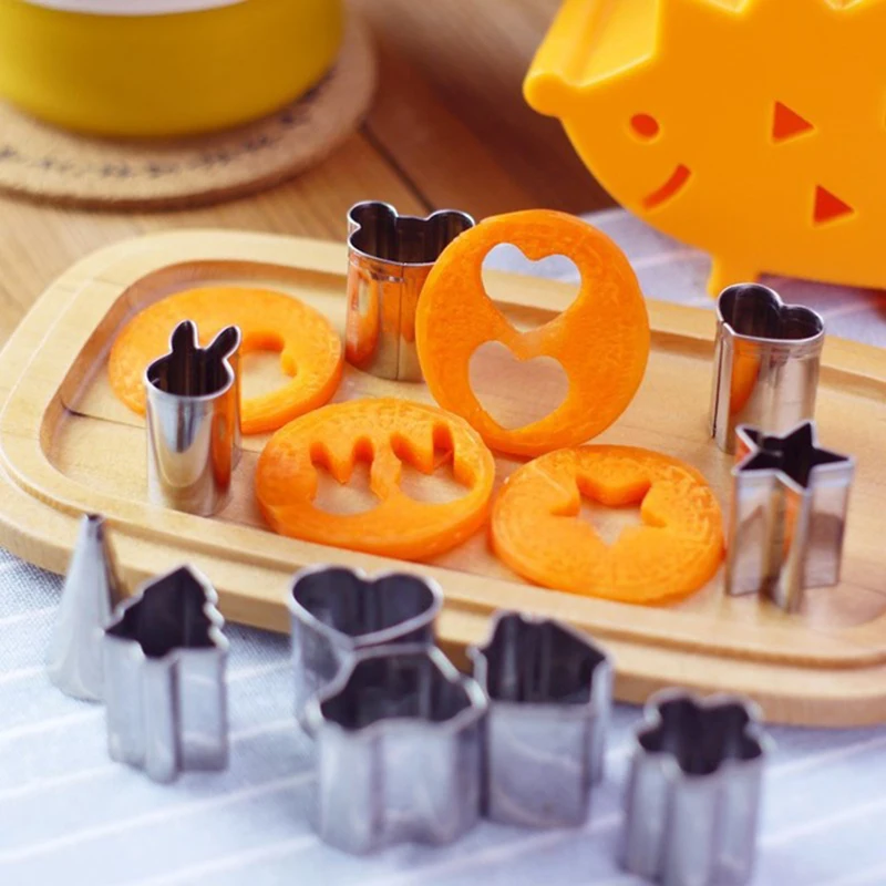 Дизайн коробки мини Нержавеющая сталь печенья Mold10pcs/набор фруктов трафареты для