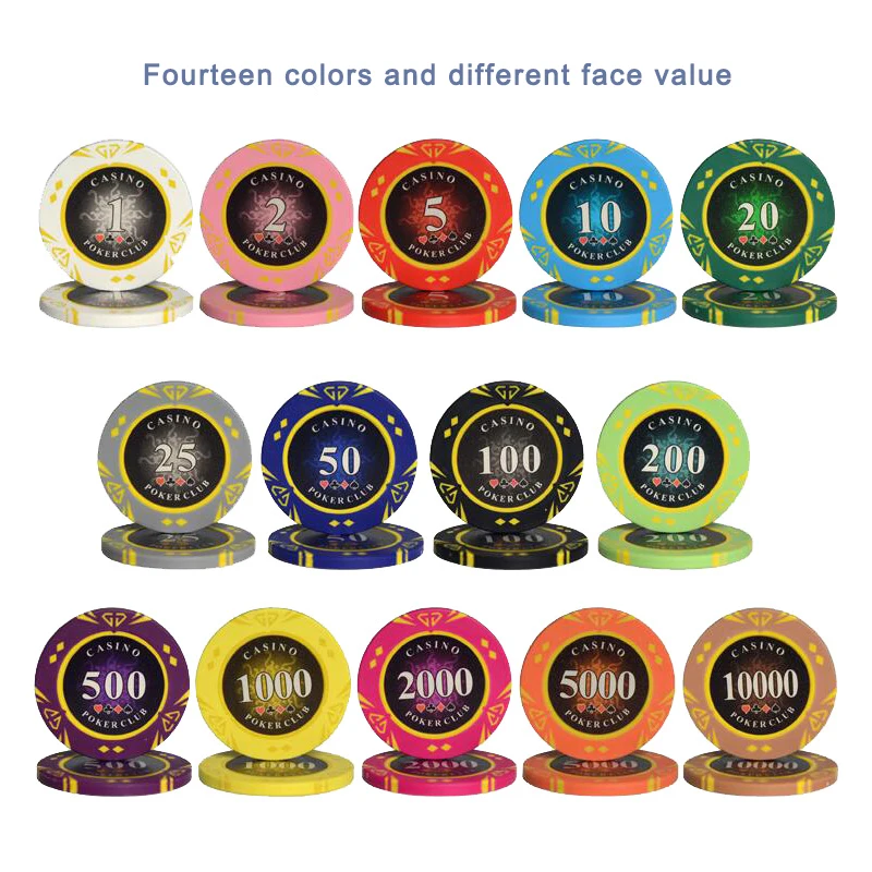 Набор фишек для Покера из глины фишки казино алмазные монеты развлекательные