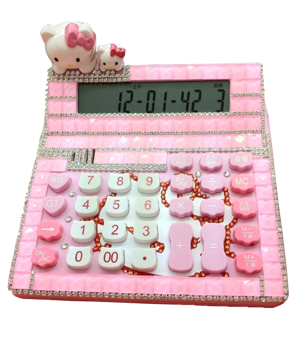 

Calculator, cute, KT calculator, crystal computer stationery gift