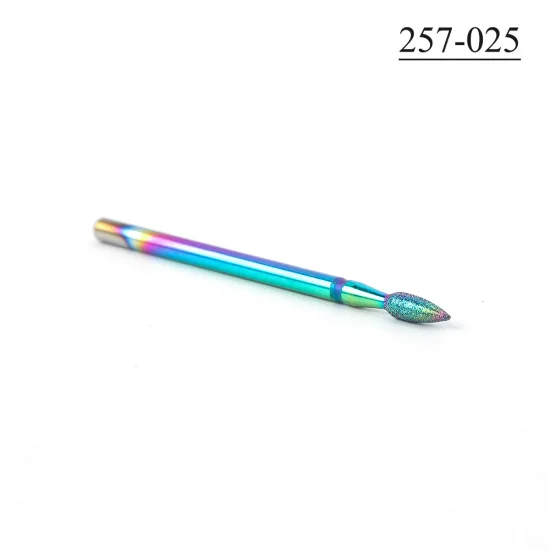 257-025 STZ, 1 шт., фрезы для маникюра, алмазные сверла для ногтей, фрезы с шариковым пламенем, роторная шлифовальная машина для удаления кутикулы, инструменты для ногтей#1514-3 - Цвет: 257-025