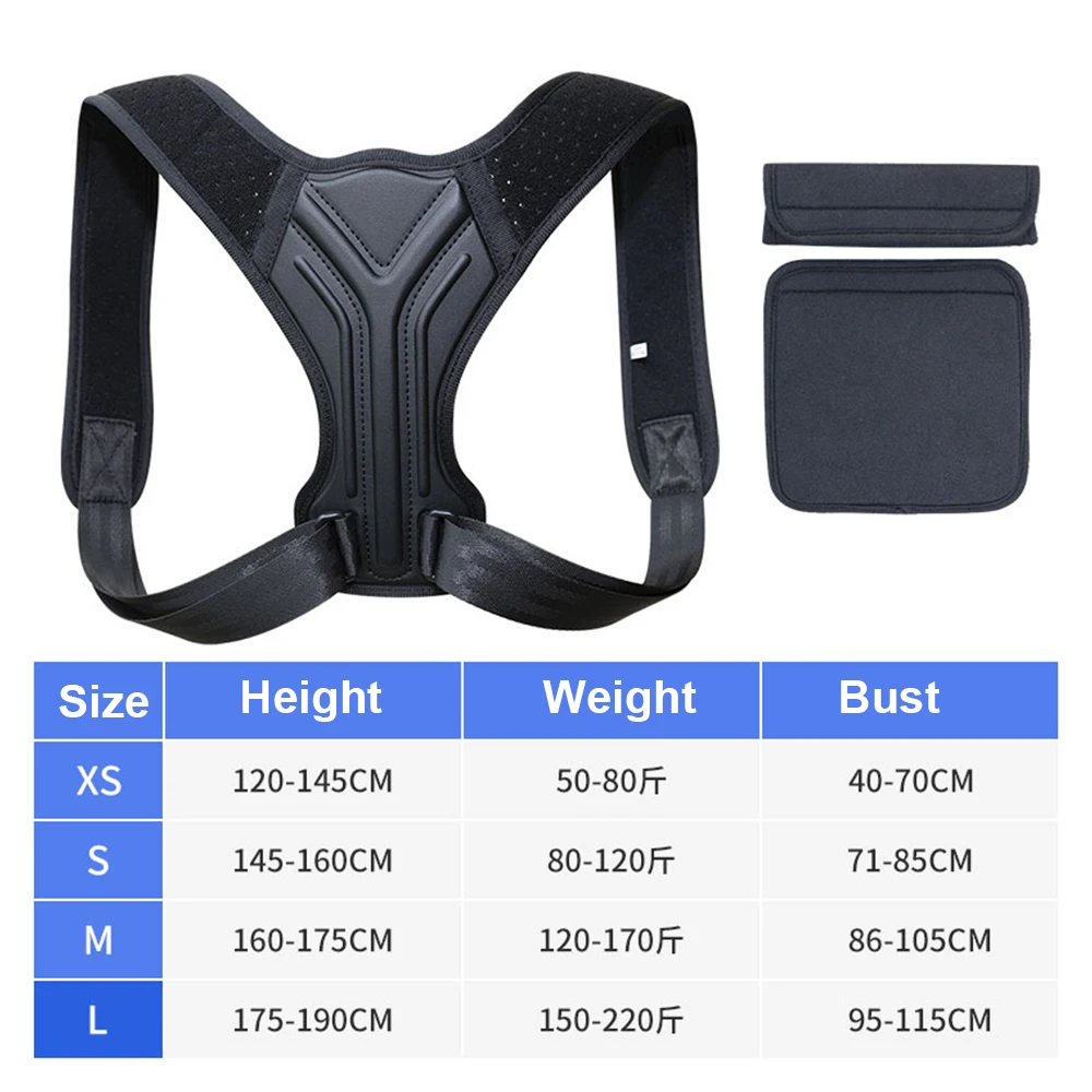 

Back Posture Corrector Corset Clavicle Spine Corrector Shoulder Lumbar Support Belt Medical Adjustable Clavicle Posture Unisex