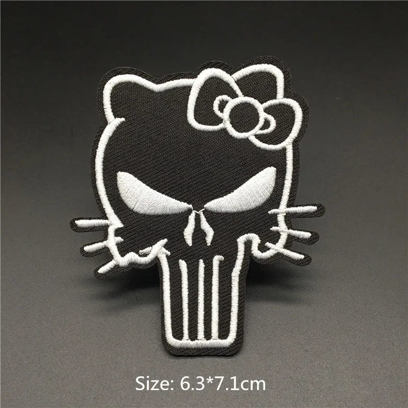 2020 Новое поступление черная панк одежда вышитые нашивки железные на значки