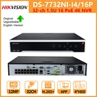 Сетевой видеорегистратор Hikvision, 12 Мп, 32-канальный, DS-7732NI-I4 U, 16 PoE, 4K, NVR16 P, H.265