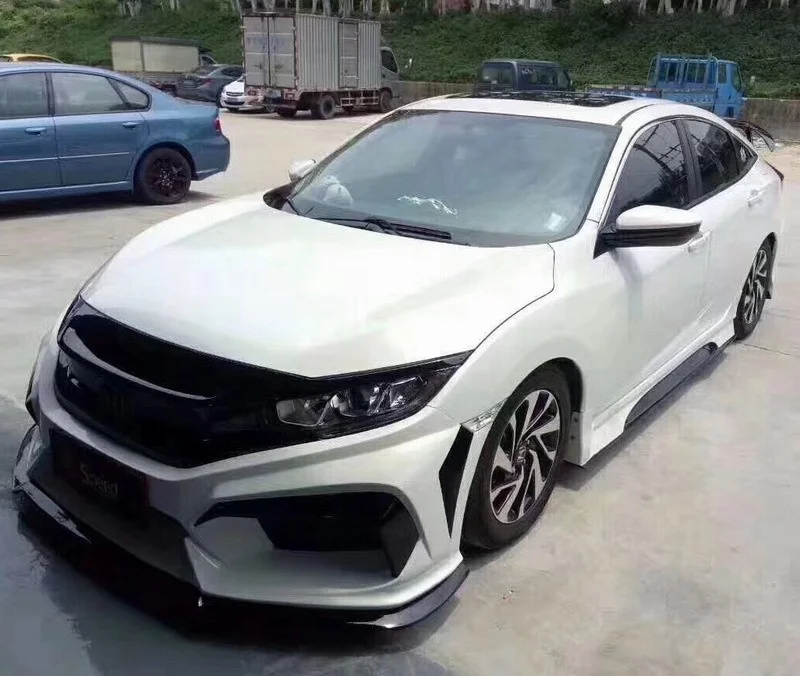 

Комплект для Honda 2016-18, сменная боковая юбка Topmix 10 поколения New Civic Big Surround, передняя и задняя планки