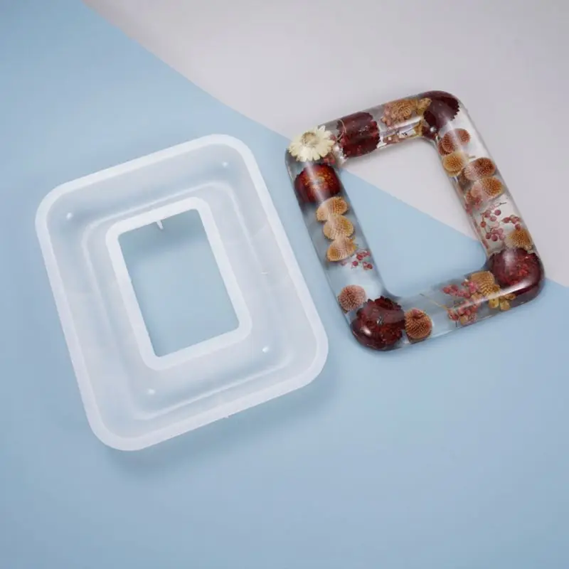 

DIY ремесла Смола Кристалл эпоксидная рамка форма украшение литье силиконовая форма N1HE