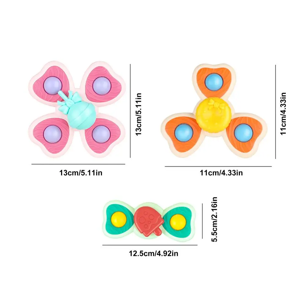 

Baby Rattles For Kids Shower Bathroom Grasping Gyro Animal Sucker Bathing Toy Montessori Touch Sensory Toys Kids Spinning Top