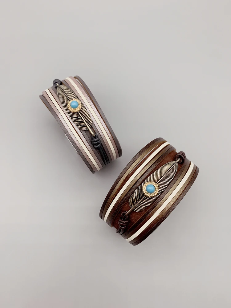 Браслет из натуральной кожи FoLisaUnique для женщин подарок девочек античное серебро