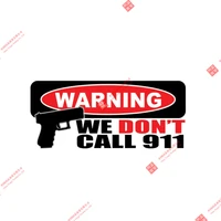 personalized warning we dont call 911 gun decal funny motorcycle car sticker pvc