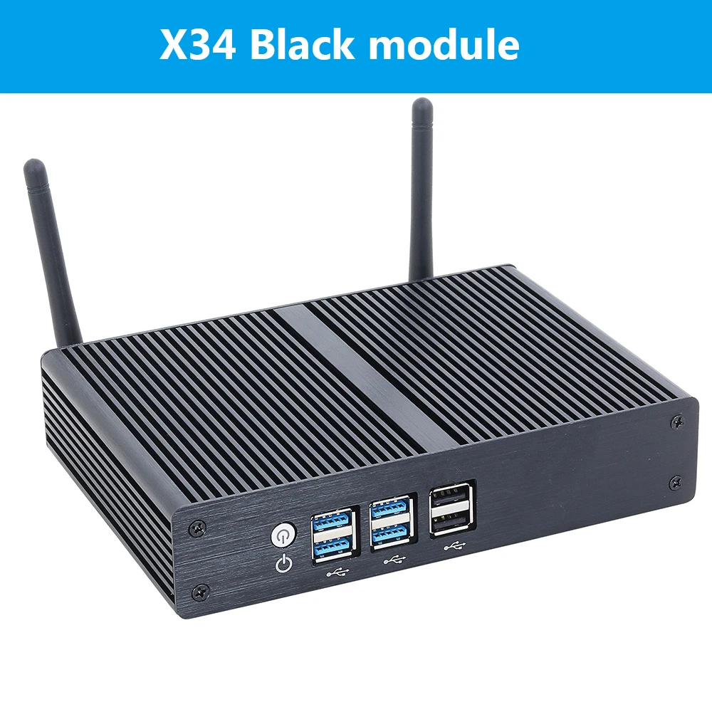 Мини ПК без вентилятора Winoows10 Intel Core i3 4010Y i5 5287U 4200U 8 * USB Wi Fi HDMI VGA мини HTPC DDR3L