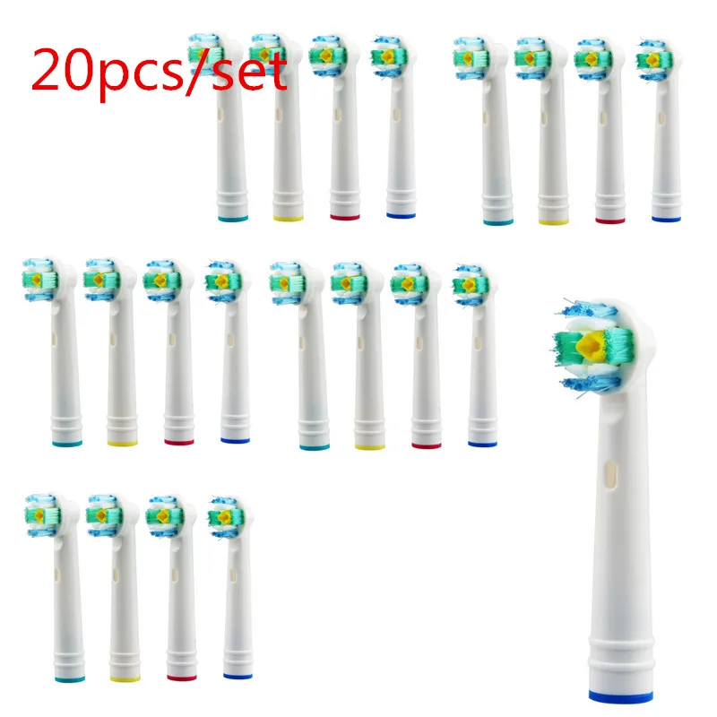 20 pcs Новые 8 шт/12 шт/16 шт/20шт/40 шт Совместимые сменные головки зубной щетки для гигиены полости рта B модели Быстрая - Цвет: 20 pcs