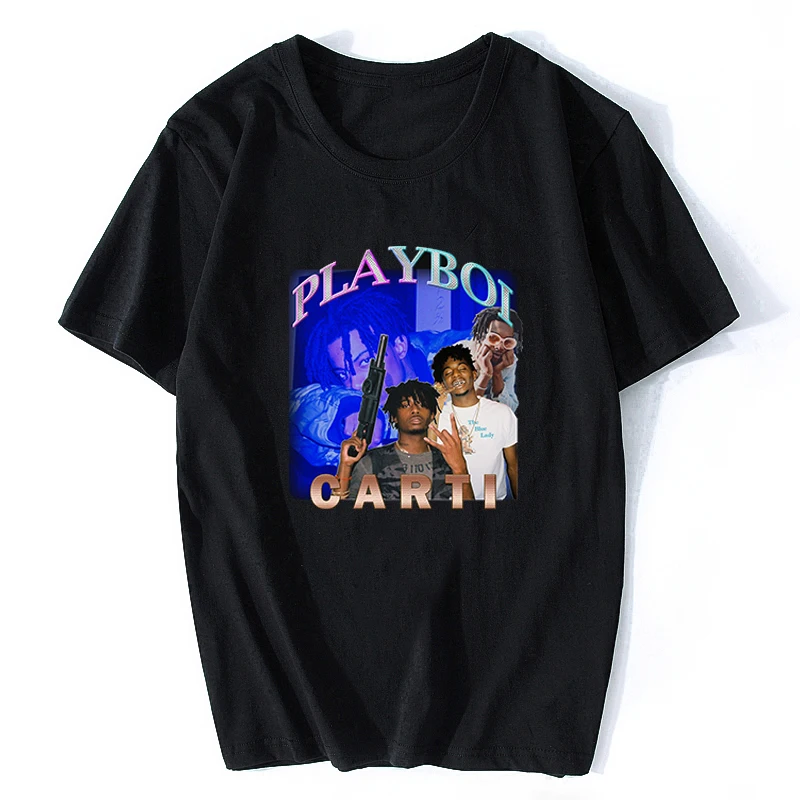 Летняя одежда Carti Playboi Rapper хип хоп мужские эстетичные футболки Модная