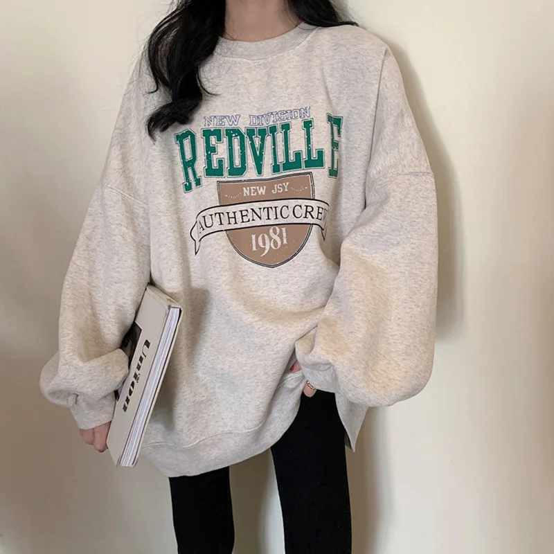 

Fleece sweater women's autumn and winter new loose Korean style long-sleeved top clothes trend