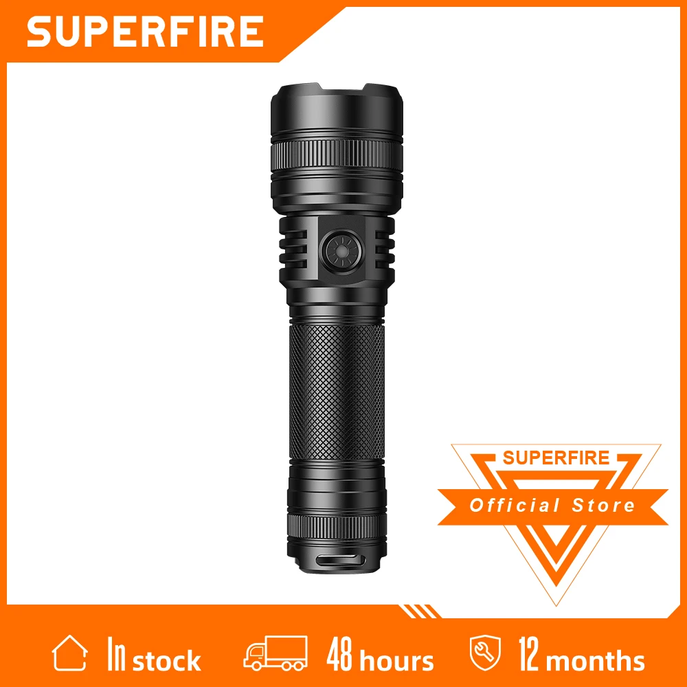 

SupFire GT20 xhp50 15W powerful flashlight 5 Modes Type-c usb chargeable led torch 26650 battery for Camping Outdoor Lantern