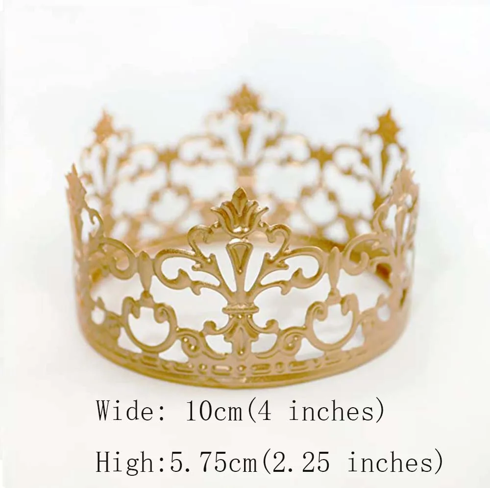 Золотая Корона торт маленький золотой свадебный Топ принцесса день рождения