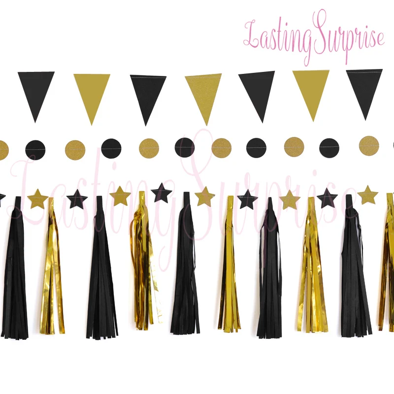 Стойкий Розовый Белый Золотой флаг сюрприз баннеры блестящий бумажный перьевой