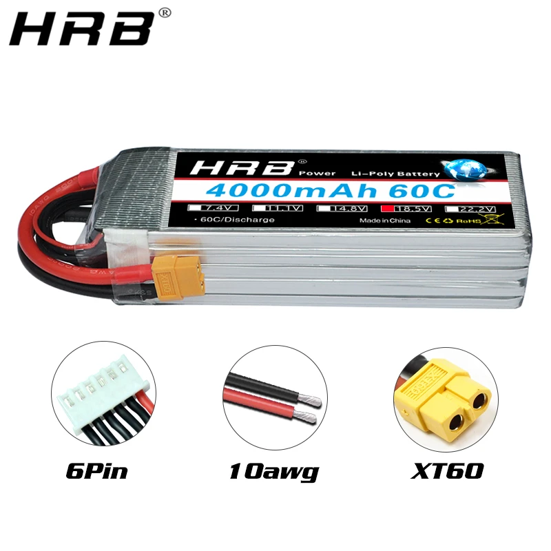 HRB Lipo 5S батарея 4000 мАч 18 5 в T Deans XT60 EC5 XT90 AS150 для Align REX 550 вертолетов MIKADO FPV самолетов RC