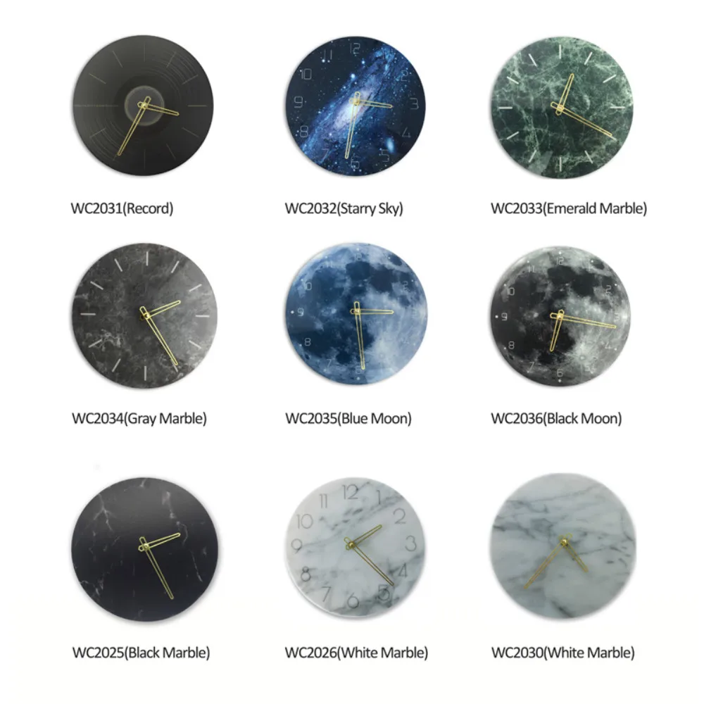 11 дюймов скандинавские акриловые мраморные настенные часы современный