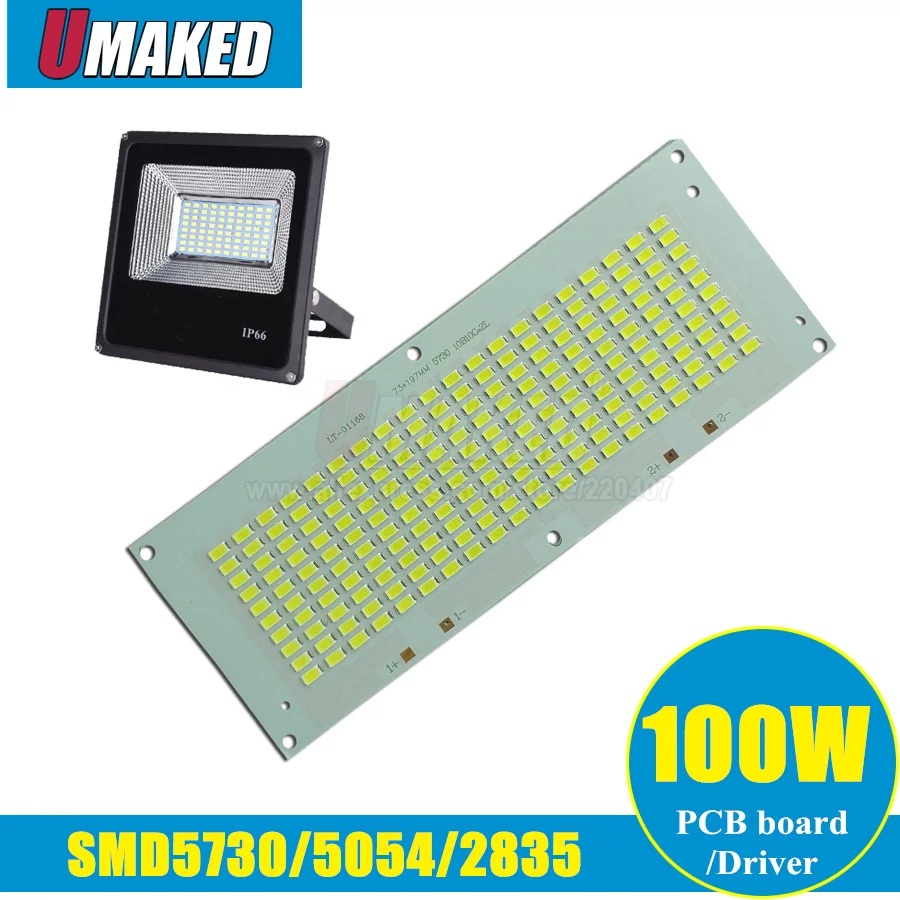 100 Вт яркость 5730/5054/ 2835 smd светодиодный источник света PCB алюминиевая пластина для