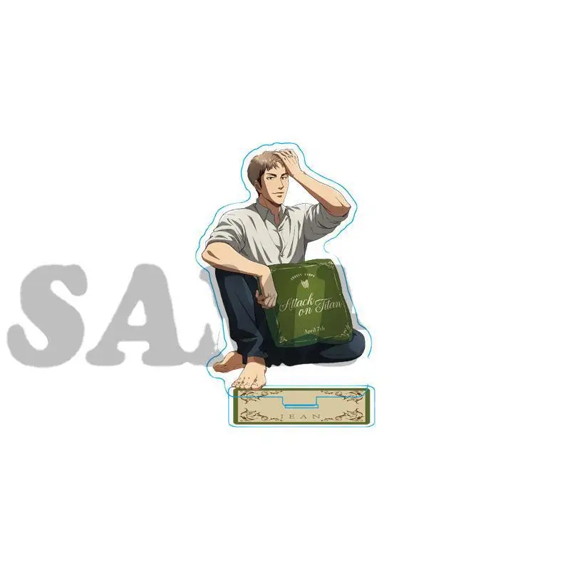Аниме атака на Титанов Эрена Леви Микаса коллекционная фигурка сидя акриловая