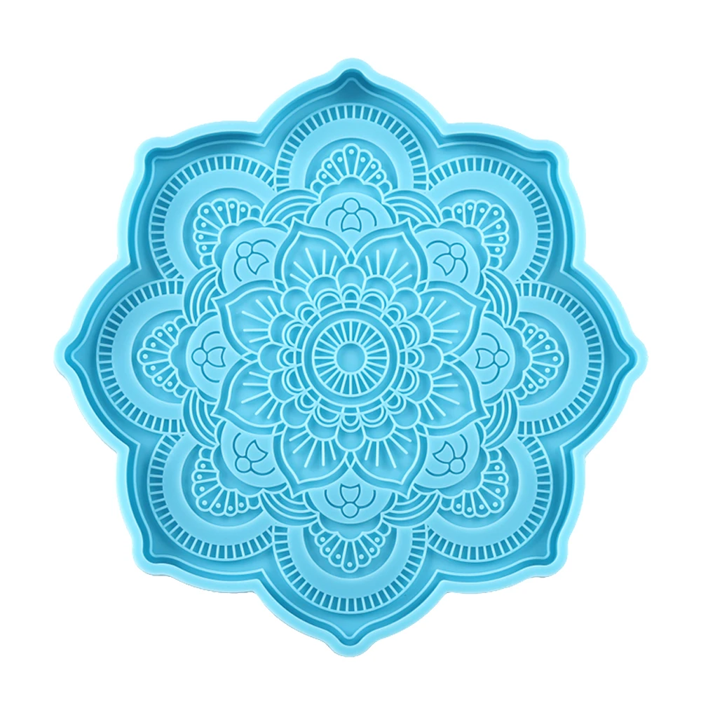 Силиконовая форма с подставкой в виде мандалы круглая поднос коврик для чашки