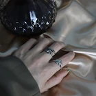 Женское кольцо в стиле ретро, минимализм, панк, черный демон, покрытие, вечерние, подарок для девушек