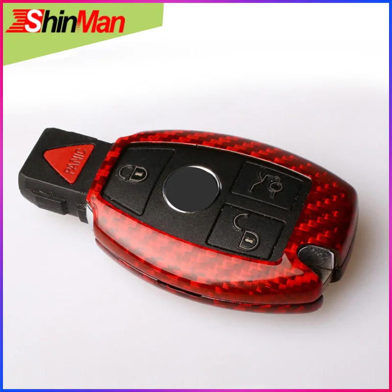 Чехол для автомобильных ключей ShinMan из углеродного волокна чехол Mercedes Benz w204 w205 w212