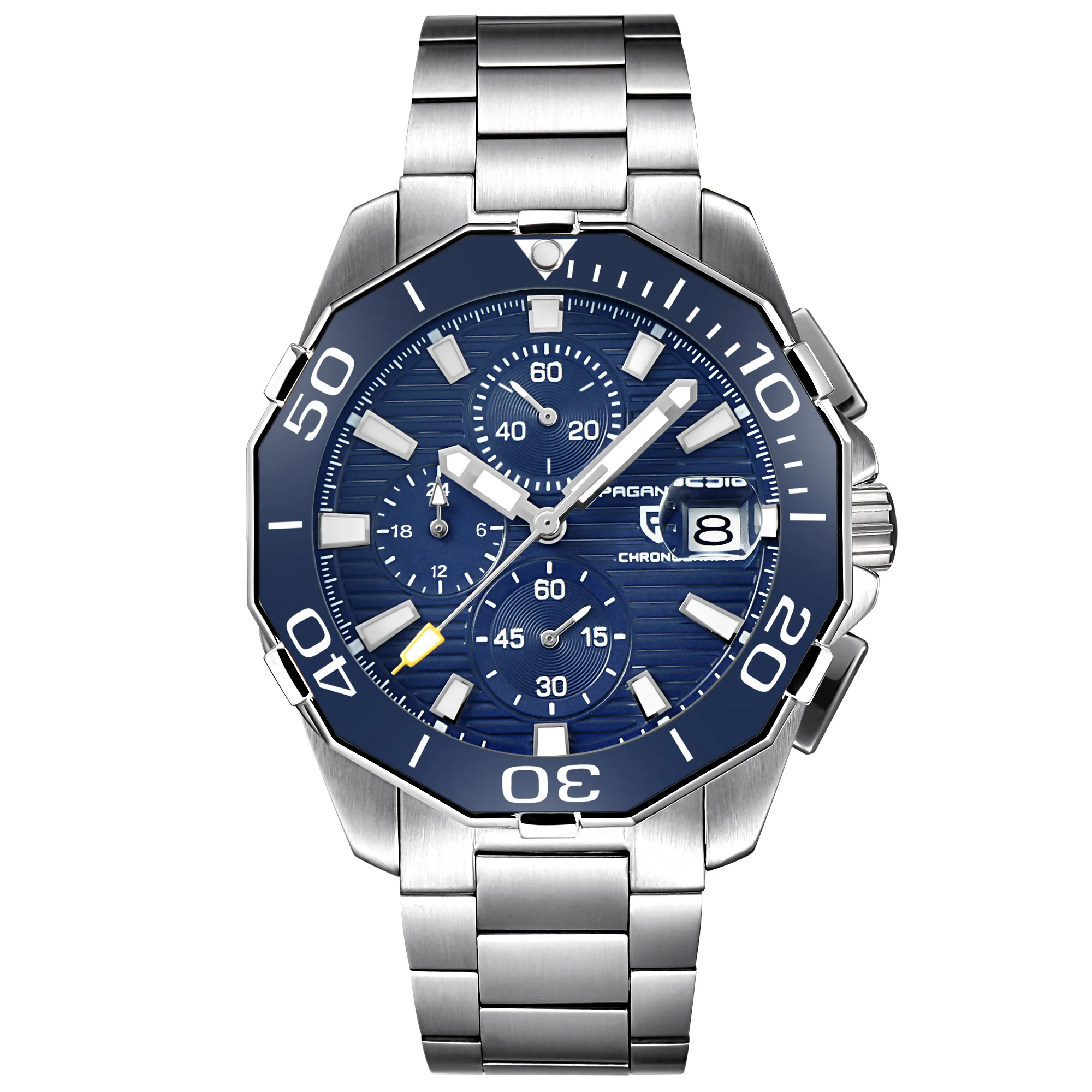 Мужские кварцевые часы с хронографом 43 мм | Наручные