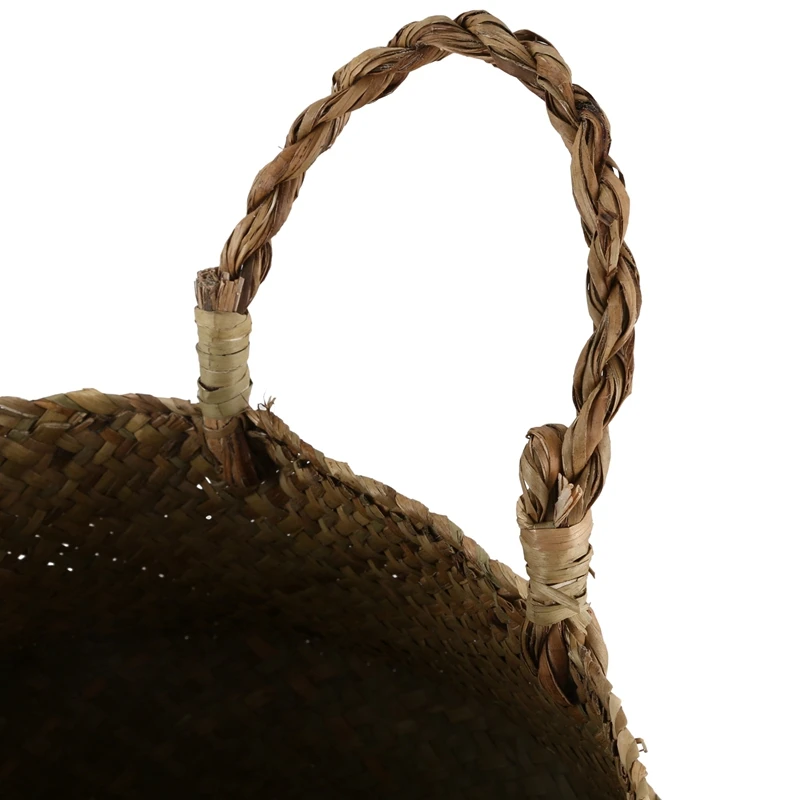 Seagrass плетеная корзина из ротанга Складной Подвесной цветочный горшок плантатор тканый грязный Прачечная Корзина домашнее хранилище корзина Декор S