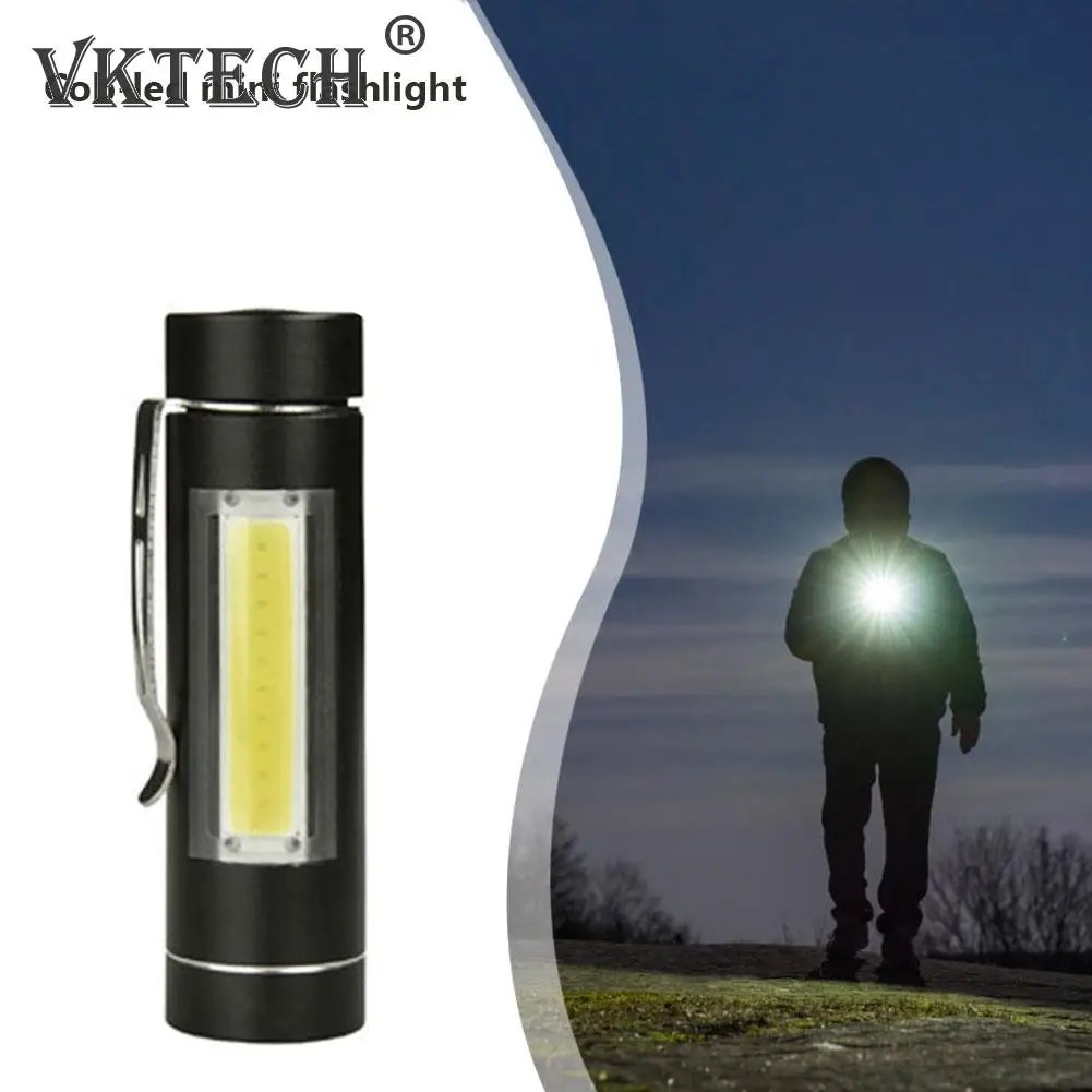 

Портативный мини-фонарик с COB светодиодами, кармансветильник светильник на клипсе, налобный фонарь для наружного освещения, светильник Пин...