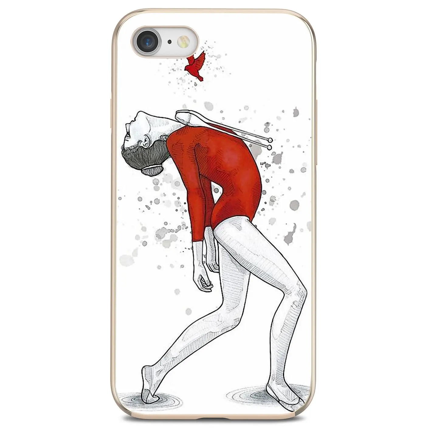 Гимнастический масляный рисунок тонкий силиконовый мягкий ТПУ чехол для