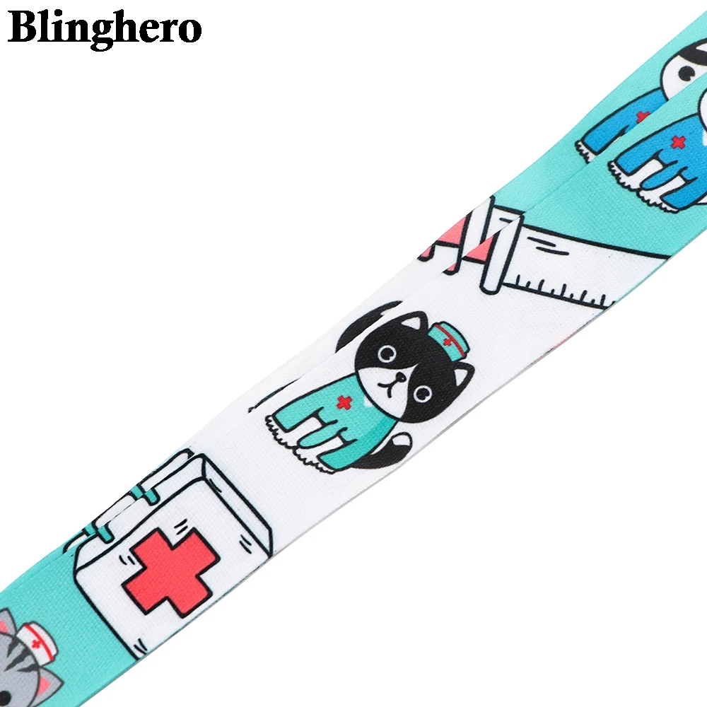 CB606 Medical Cat Doctor Nurse Neck Strap Lanyard for Key ID Card Mobile Phone Straps USB Badge Holder Hang Rope