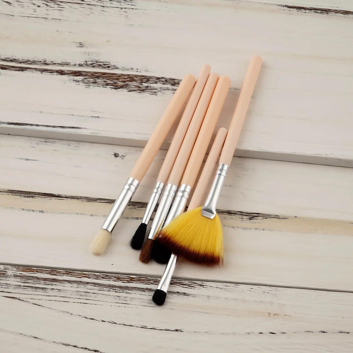 Набор кистей для макияжа 6 шт. высокое качество косметика брови тени век