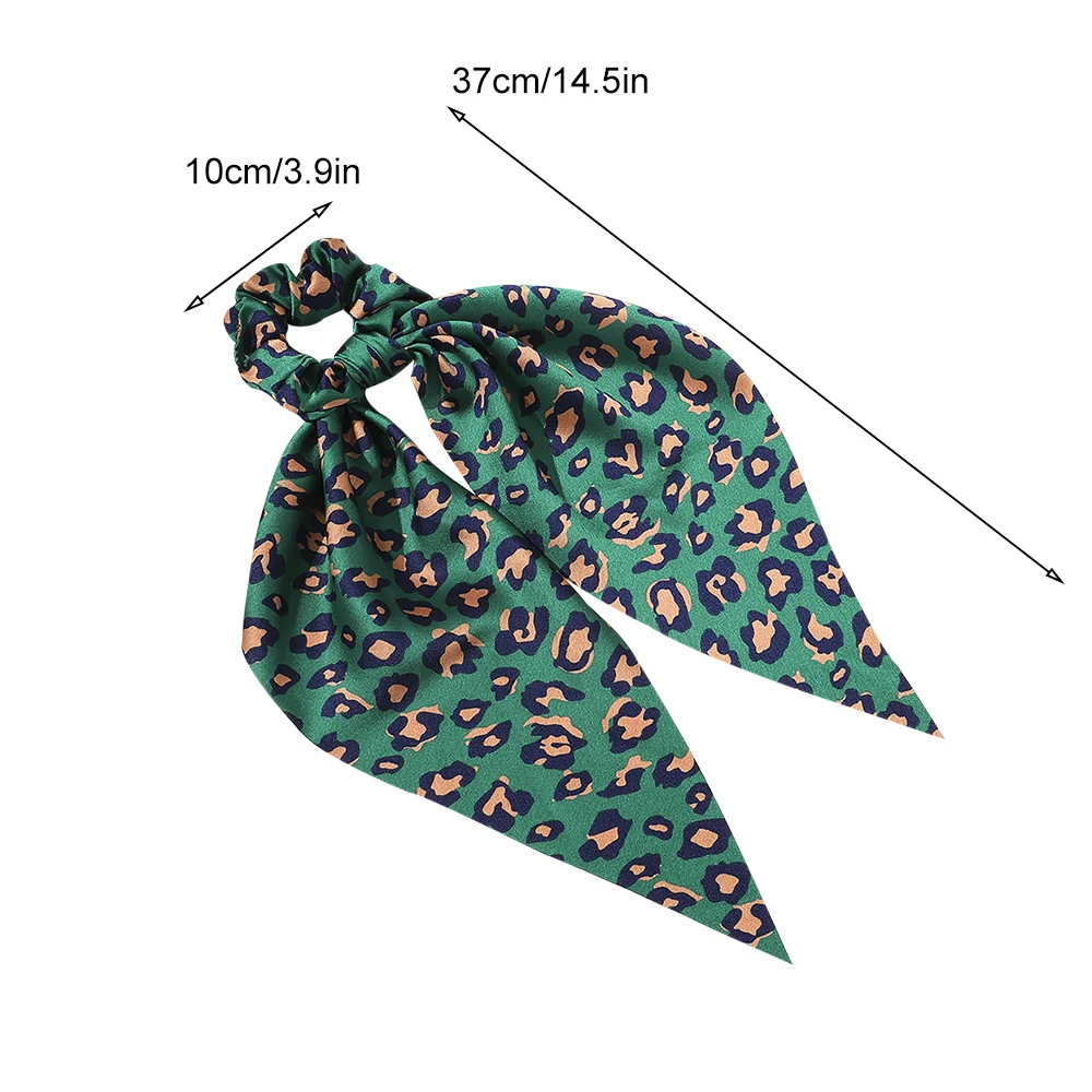 Женская резинка для волос с леопардовым цветочным принтом Эластичная завязка в