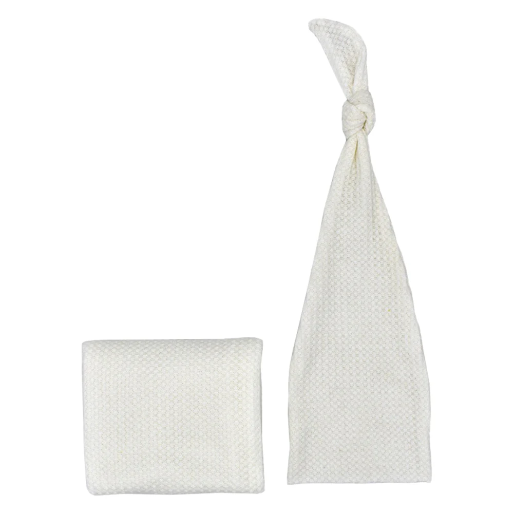 

2pcs/set Accessories Stretchy Knitting Sleepy Cap Knotting Baby Soft Photography Prop Shoot Infant Studio Cute Newborn Wrap