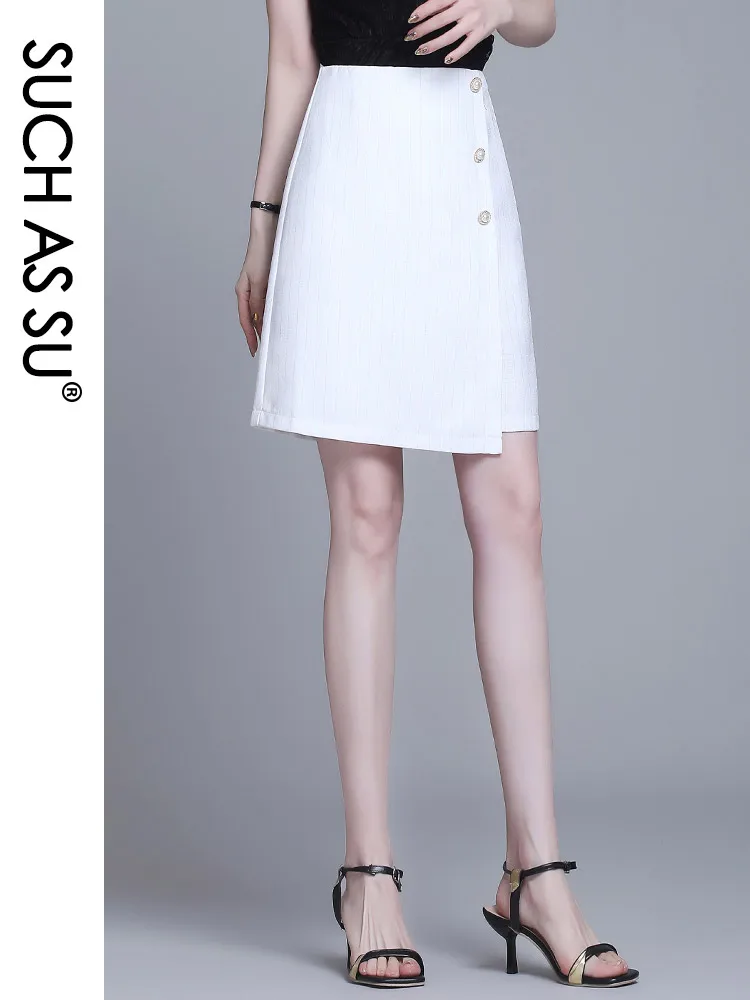 Женская осенне-зимняя мини-юбка с высокой талией | одежда