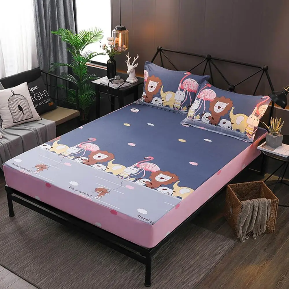 Серый термополиуретановый водостойкий хлопковый дышащий Натяжной простынь с