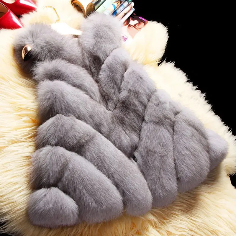 Новое поступление зимнее теплое модное женское пальто меховой жилет