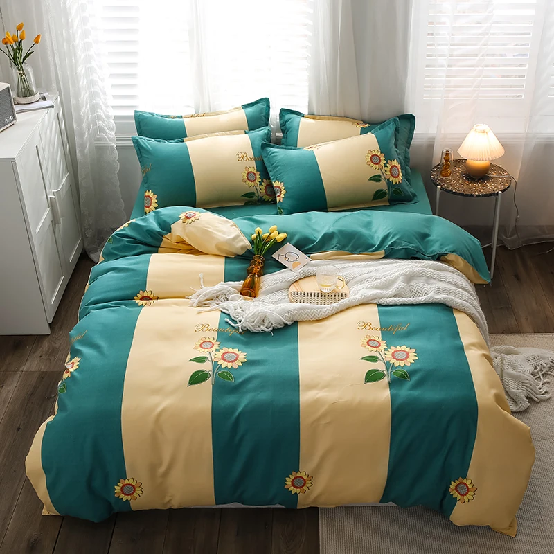New Product 100% Polyester Fiber 4PCS Rural Style Adult and Children Bedspread Quilt Cover Pillowcase in Various Sizes | Дом и сад