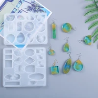 not as long diy glue mold 3 types of island earrings pendant silicone mold personalized handmade small jewelry mirror mold
