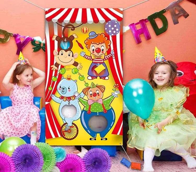 Настенный гобелен с забавными картинками клоуна украшенный драпировкой для дома