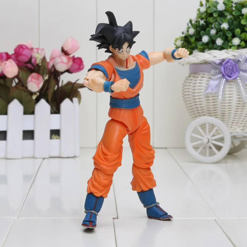 16 см аниме Dragon Ball Z Fukkatsu F Супер Saiyan Бог SS vegeta стволы Гоку Драконий жемчуг фигурка игрушка подарок - Цвет: blackhair goku