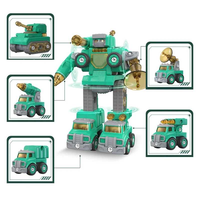 

Deformed Autobot Children DIY Disassembly Toy Assembling Car Educational Screw Building Block Toy for Kids Boys Vehicle DXAD