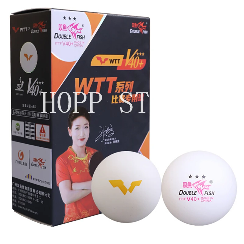 2022 New Double Fish WTT 3 Star Table Tennis Ball (WTT Official Ball) Original Double Fish 3-Star Ping Pong Balls