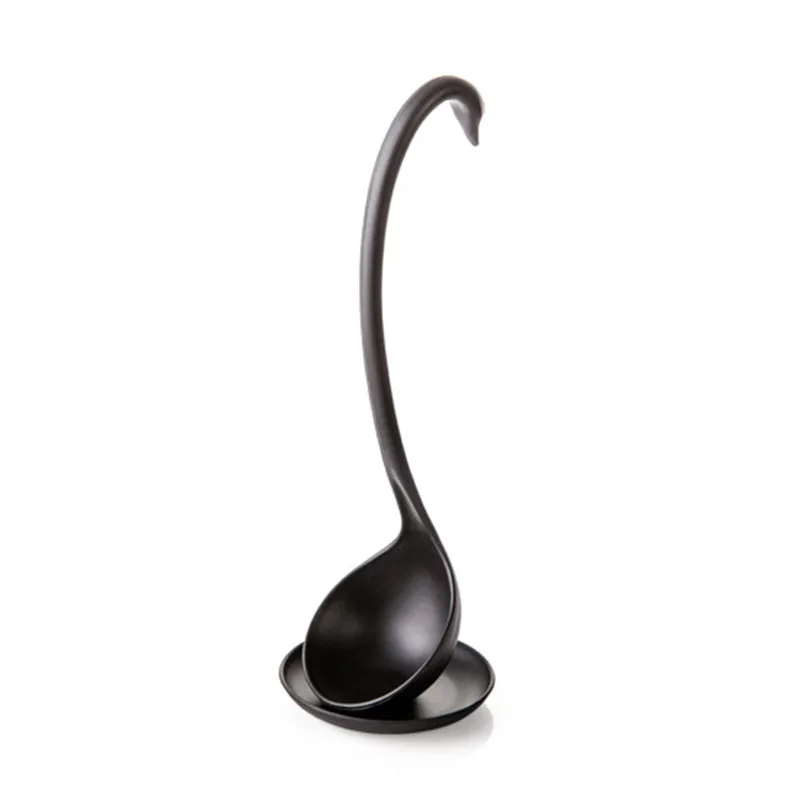 Unique Shaped Swan Upright Long Handle Spoon Multifunctional Creative Soup Kitchen Tableware 28.5cm | Дом и сад