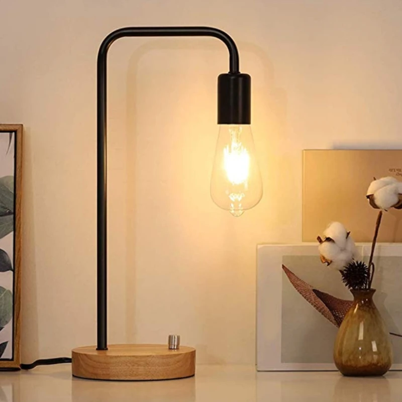 

Retro Light Bulb Bedside Dimmable Night Light Wrought Iron Table Lamp Creative My11 21 Dropshipping