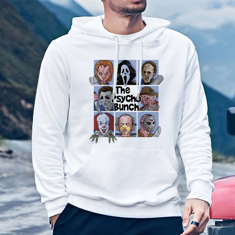 Мужские толстовки с капюшоном в стиле Чаки изображением демона и смерти страшные