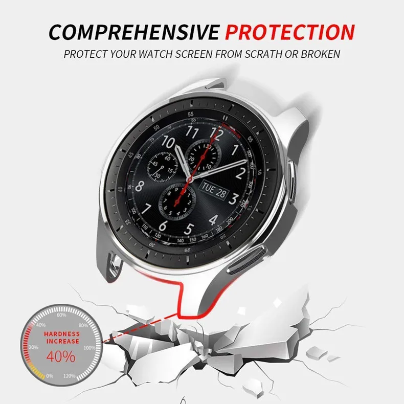 Gear S3 frontier для samsung Galaxy Watch 46 мм 42 м чехол ремешок reloj Обложка Мягкий ТПУ покрытием все вокруг Защитный чехол рамка